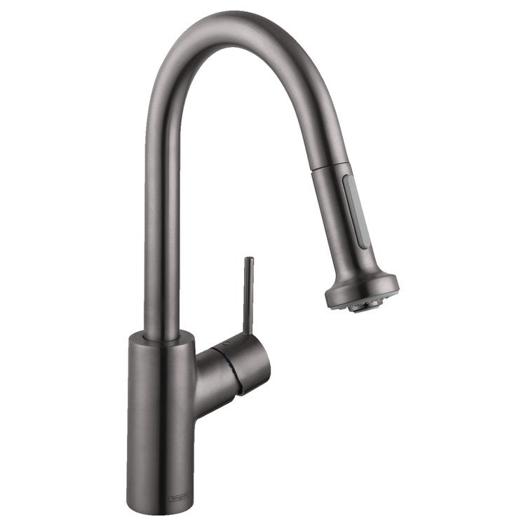 Kitchen Faucet Talis S2 1 Lever ADA Brushed Black Chrome Pull Down 150 DEG Swivel 1 Hole 1.75 Gallons per Minute - Image 1