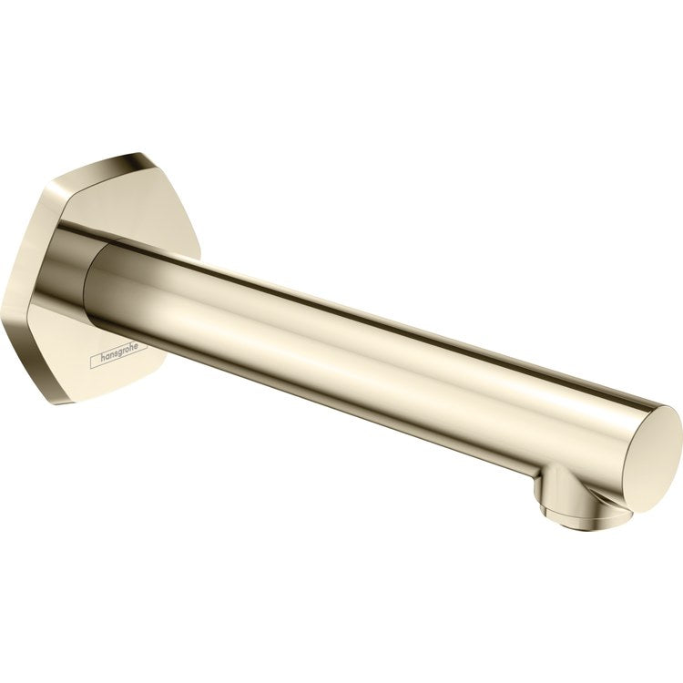 Tub Spout Locarno Less Diverter Polished Nickel 7-3/4 Inch 5.81 Gallons per Minute Brass 1/2 Inch - Image 1