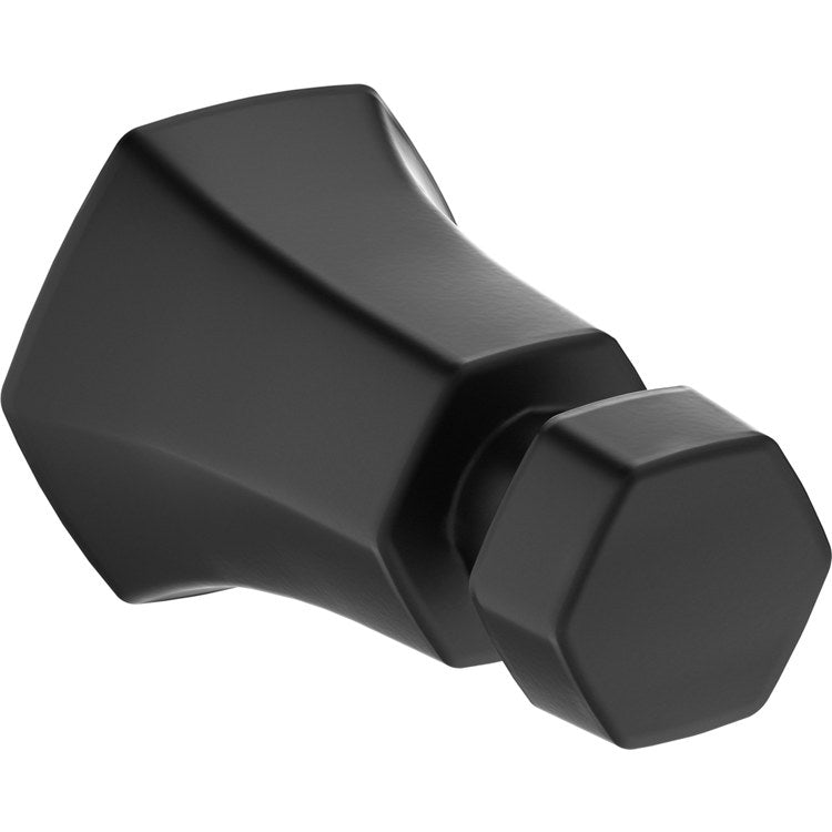 Robe Hook Locarno Single Matte Black 1-5/8 Inch Wall Mount Metal - Image 1