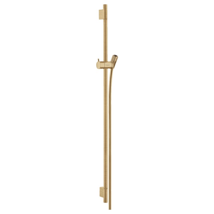 Slide Bar Unica S Adjustable Handshower Holder and 63 Inch Hose 36 Inch Brushed Bronze Metal Wall Mount - Image 1