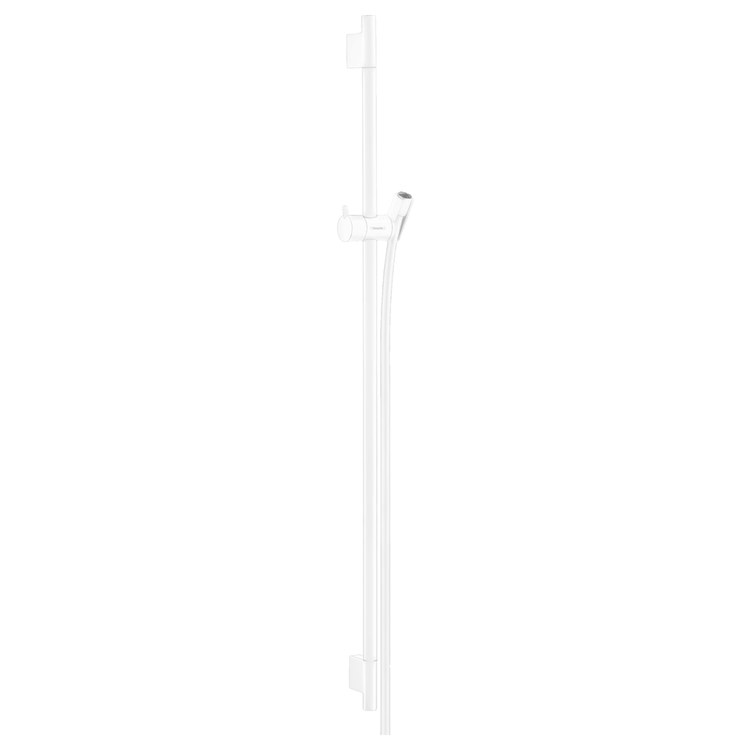 Slide Bar Unica S Adjustable Handshower Holder and 63 Inch Hose 36 Inch Matte White Metal Wall Mount - Image 1