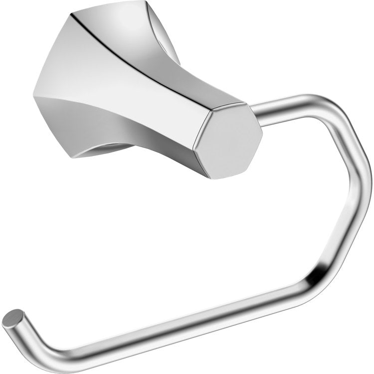 Toilet Paper Holder Locarno Euro Chrome Metal 3-1/2 Inch Wall Mount - Image 1