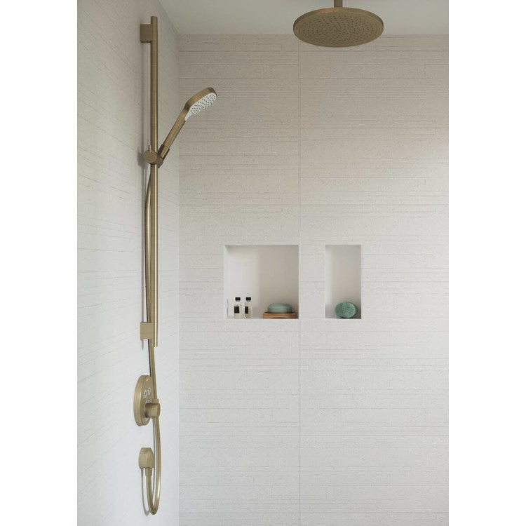 Thermostatic Trim ShowerSelect S Round 2 Function 1 Lever Brushed Bronze ADA for Rough-In Valve with Service Stops 01850181 8.0 Gallons per Minute Escutcheon Handle Metal - Image 3