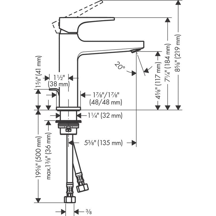 Lavatory Faucet Metropol 110 Deck Mount 1 Lever ADA Matte Black 1.2 Gallons per Minute - Image 2