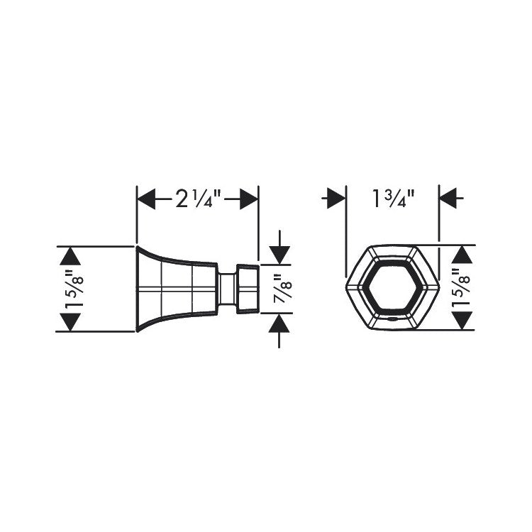 Robe Hook Locarno Single Polished Nickel 1-5/8 Inch Wall Mount Metal - Image 3