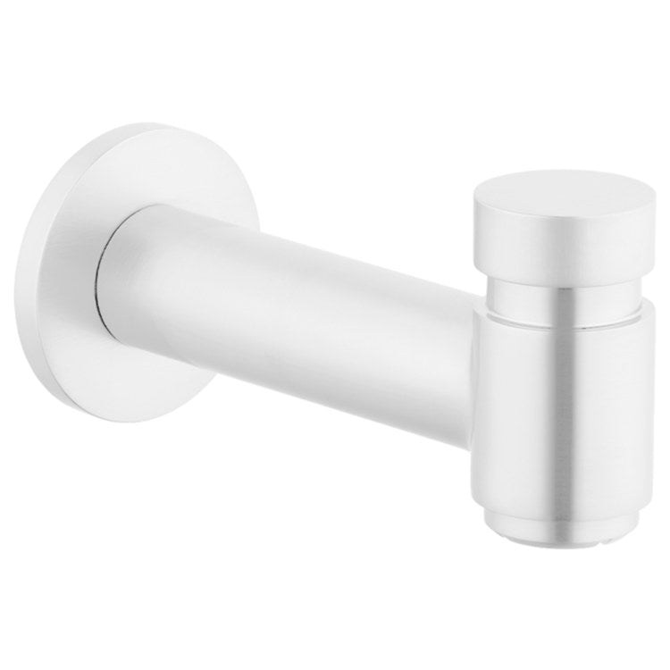 Tub Spout Talis S with Diverter Matte White 6-1/2 Inch Brass - Image 1
