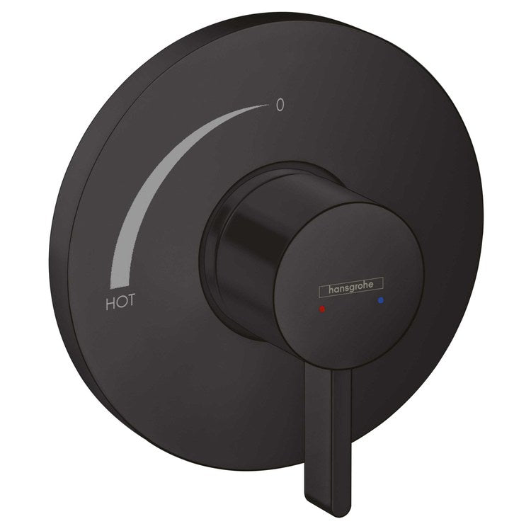 Pressure Balance Valve Trim Ecostat Round Single Function 1 Lever Matte Black ADA 5.44 Gallons per Minute - Image 1