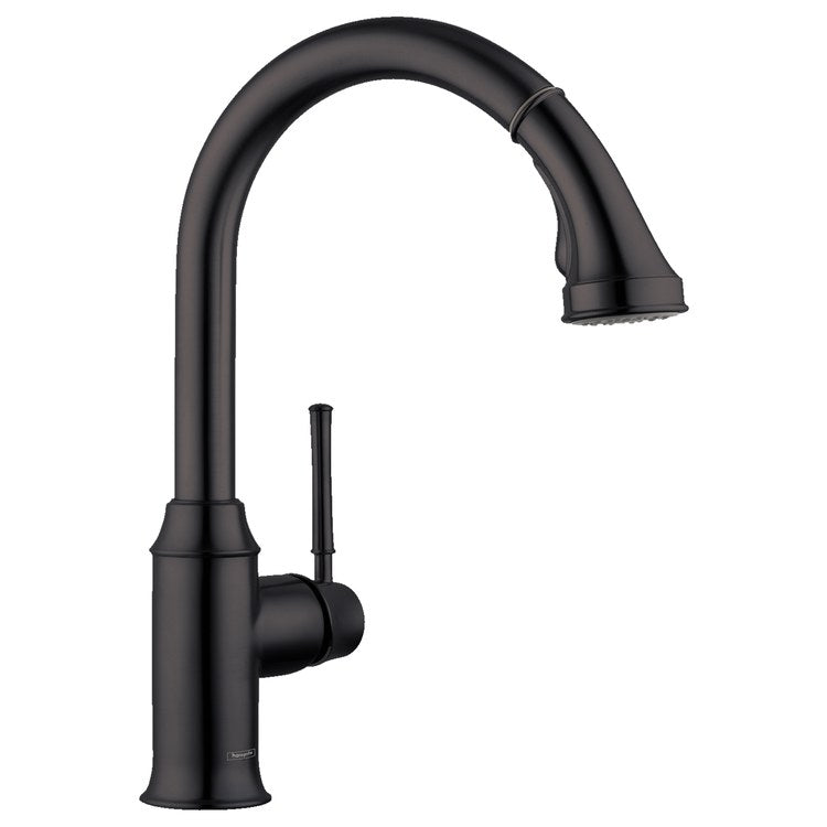 Kitchen Faucet Talis C Magnetic 1 Lever ADA Matte Black Pull Down 2 Function High Arc 150 DEG Swivel 1 Hole 1.75 Gallons per Minute - Image 1