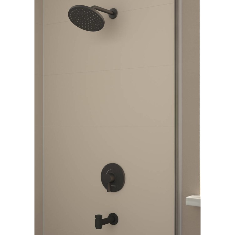 Tub Spout Talis S with Diverter Matte Black 6-1/2 Inch Brass - Image 3