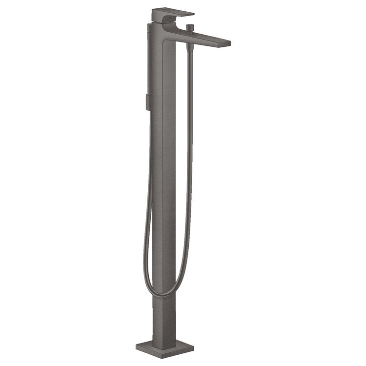 Tub Filler Trim Metropol Freestanding with Wand 1 Lever Brushed Black Chrome WaterSense 5.28 Gallons per Minute - Image 1