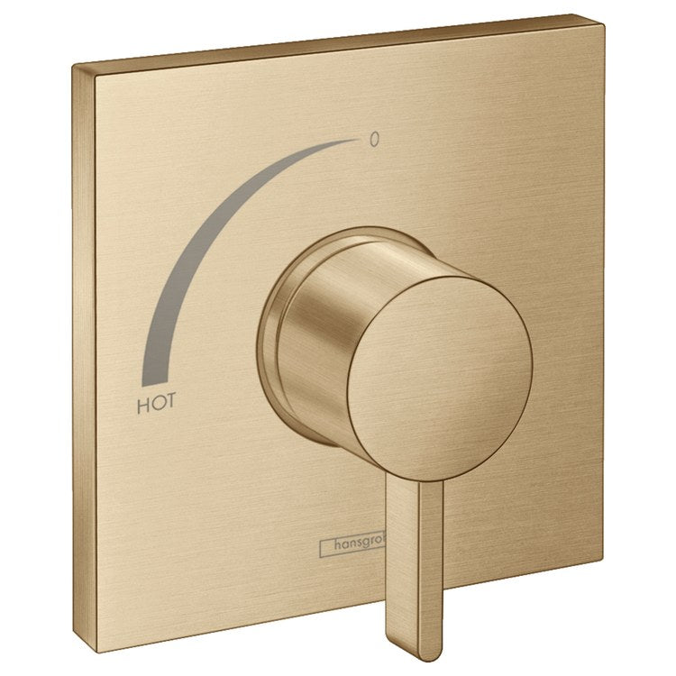 Pressure Balance Valve Trim Ecostat Square 1 Lever Brushed Bronze ADA 5.5 Gallons per Minute - Image 1