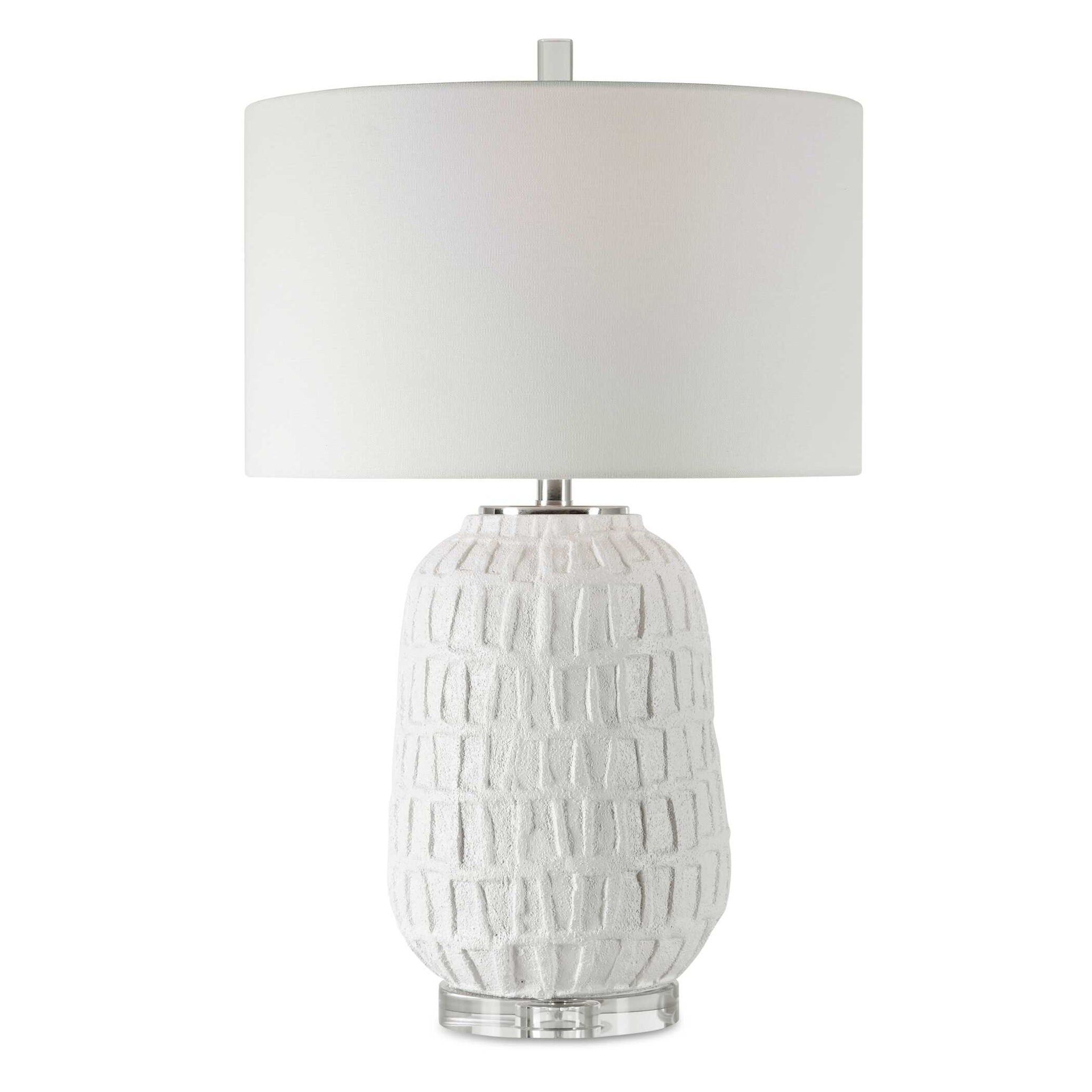 Caelina - Textured Table Lamp - White - Image 1