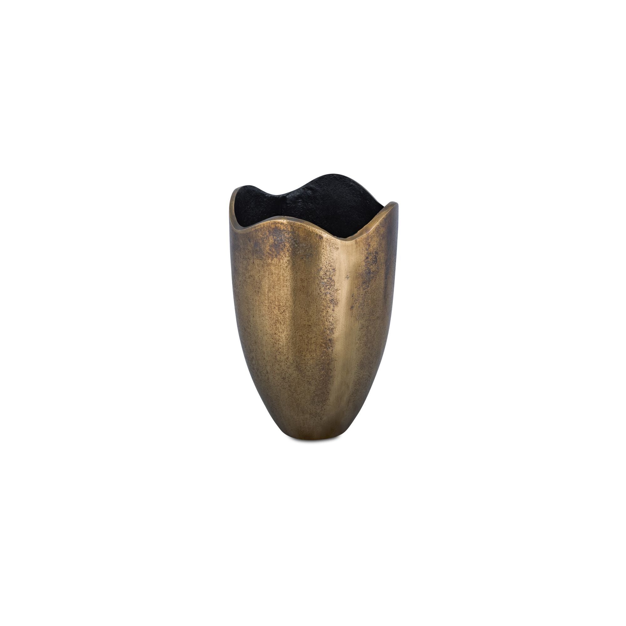 Athena – Cast Aluminum Vase – Antique Brass