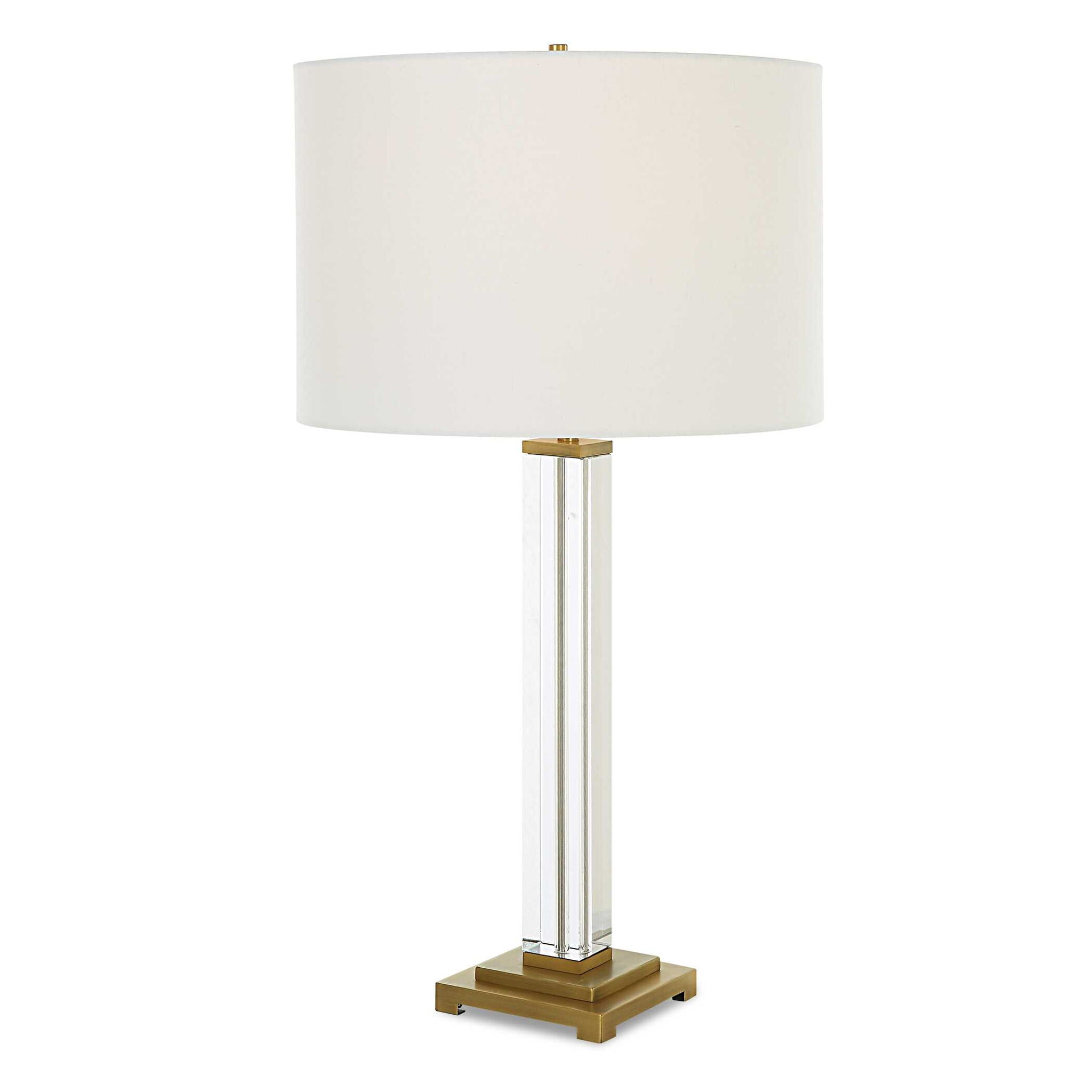 Crystal Column - Table Lamp - Pearl Silver - Image 1