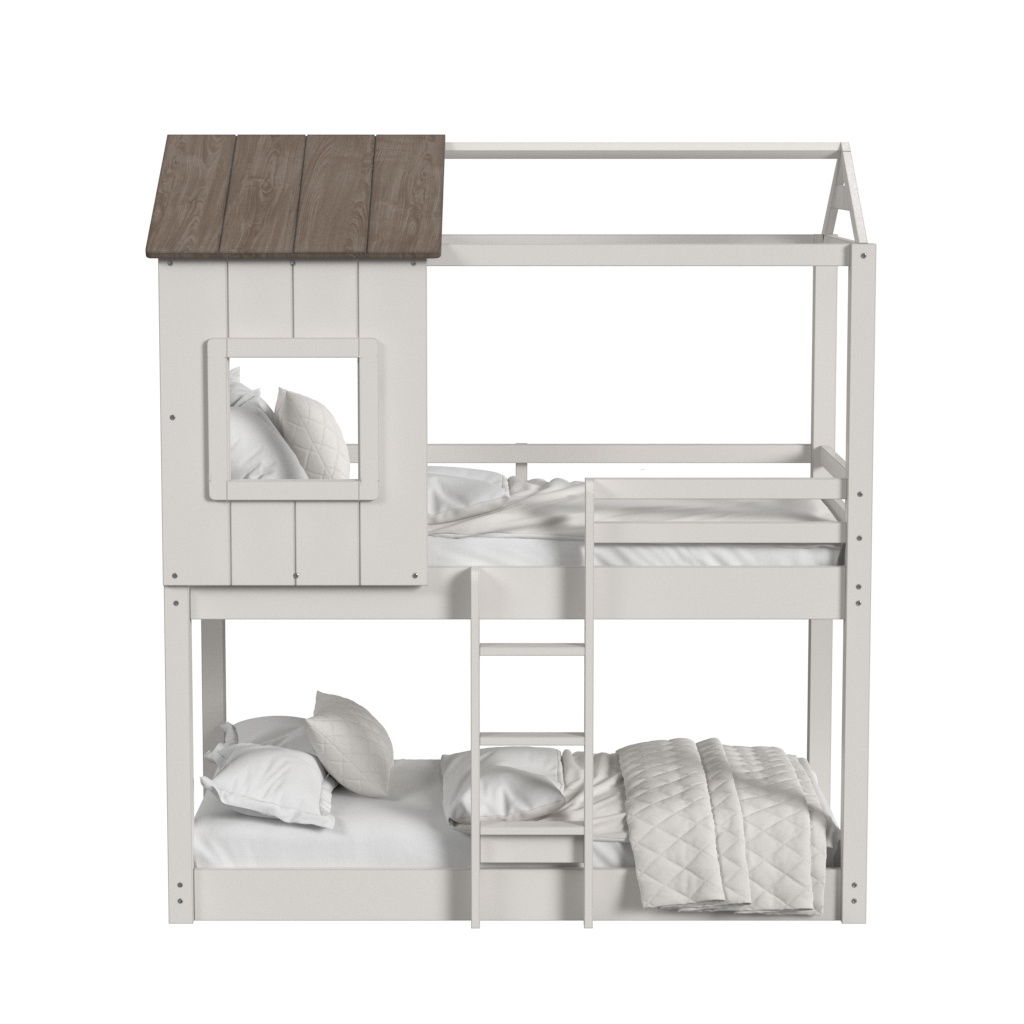 Lodge - Complete Loft Bunk Bed - Cookies / Cream - Image 3