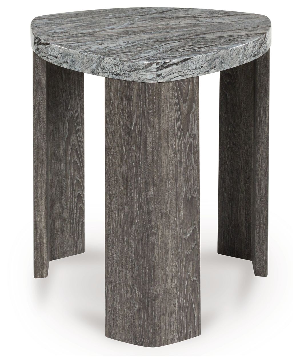 Surmour - Triangle End Table - Gray / Brown - Image 1