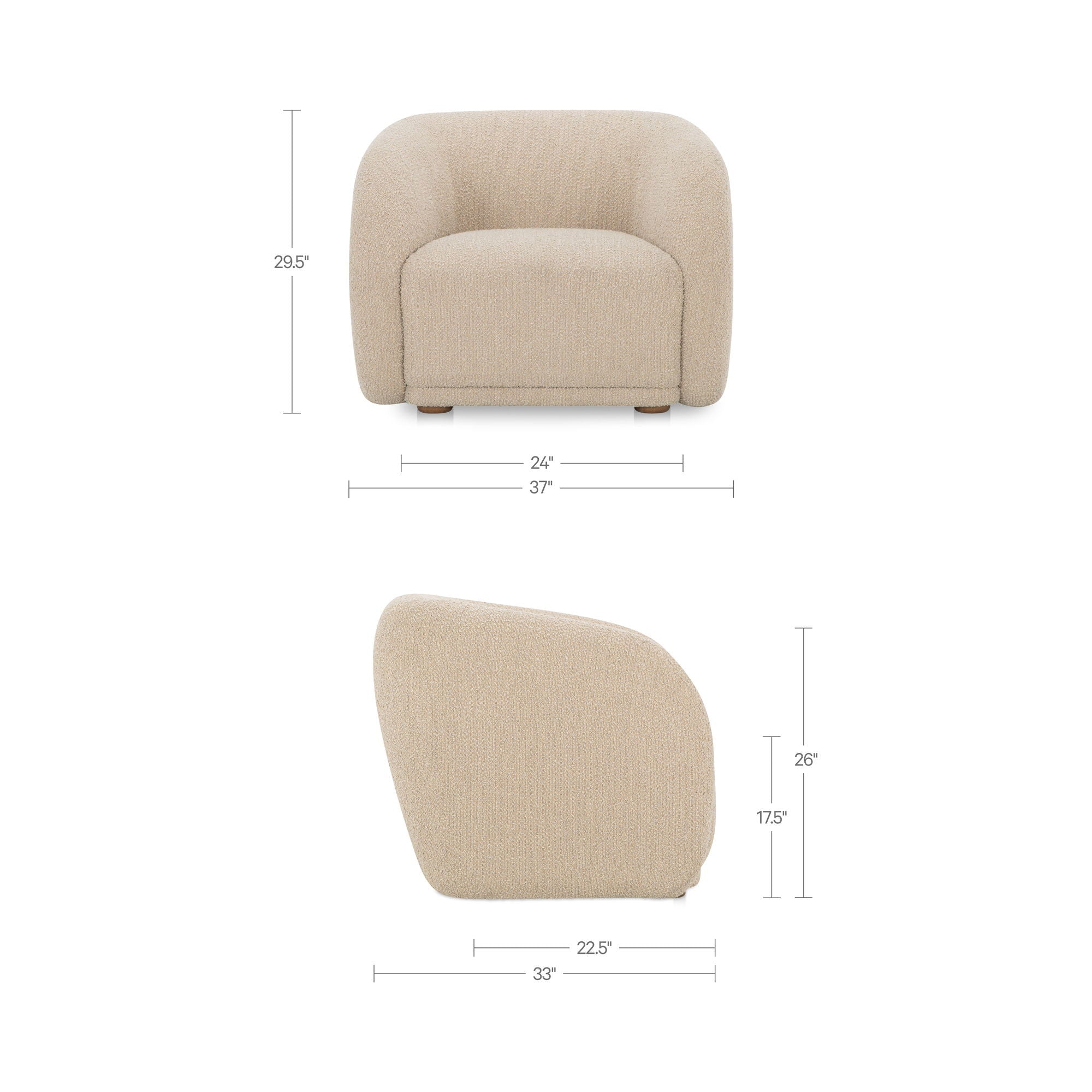 Faye - Accent Chair - Beige - Image 3