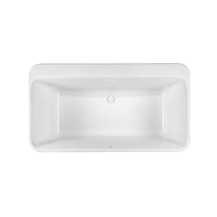 Soaking Tub Fairbanks 65 x 36 Inch Freestanding Center White Acrylic CXL - Image 2