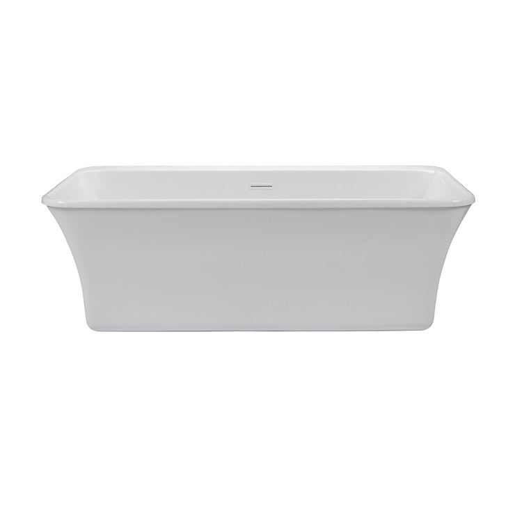 Soaking Tub Fairbanks 65 x 36 Inch Freestanding Center White Acrylic CXL - Image 3