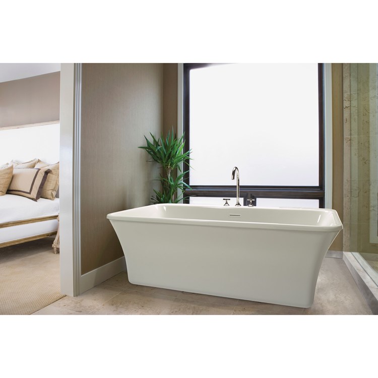 Soaking Tub Fairbanks 65 x 36 Inch Freestanding Center White Acrylic CXL