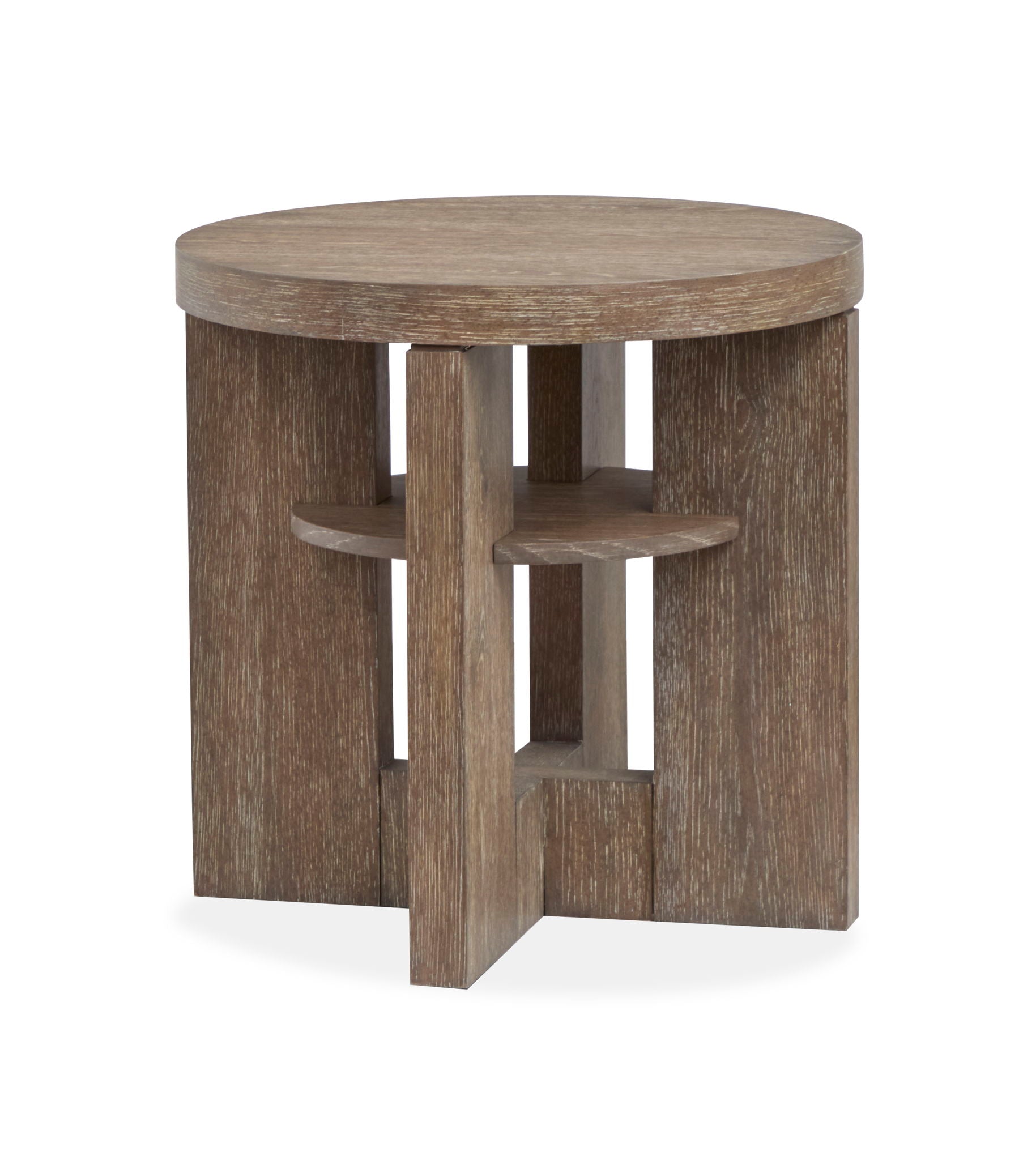 Conway - Round End Table - Spiced Brown - Image 1