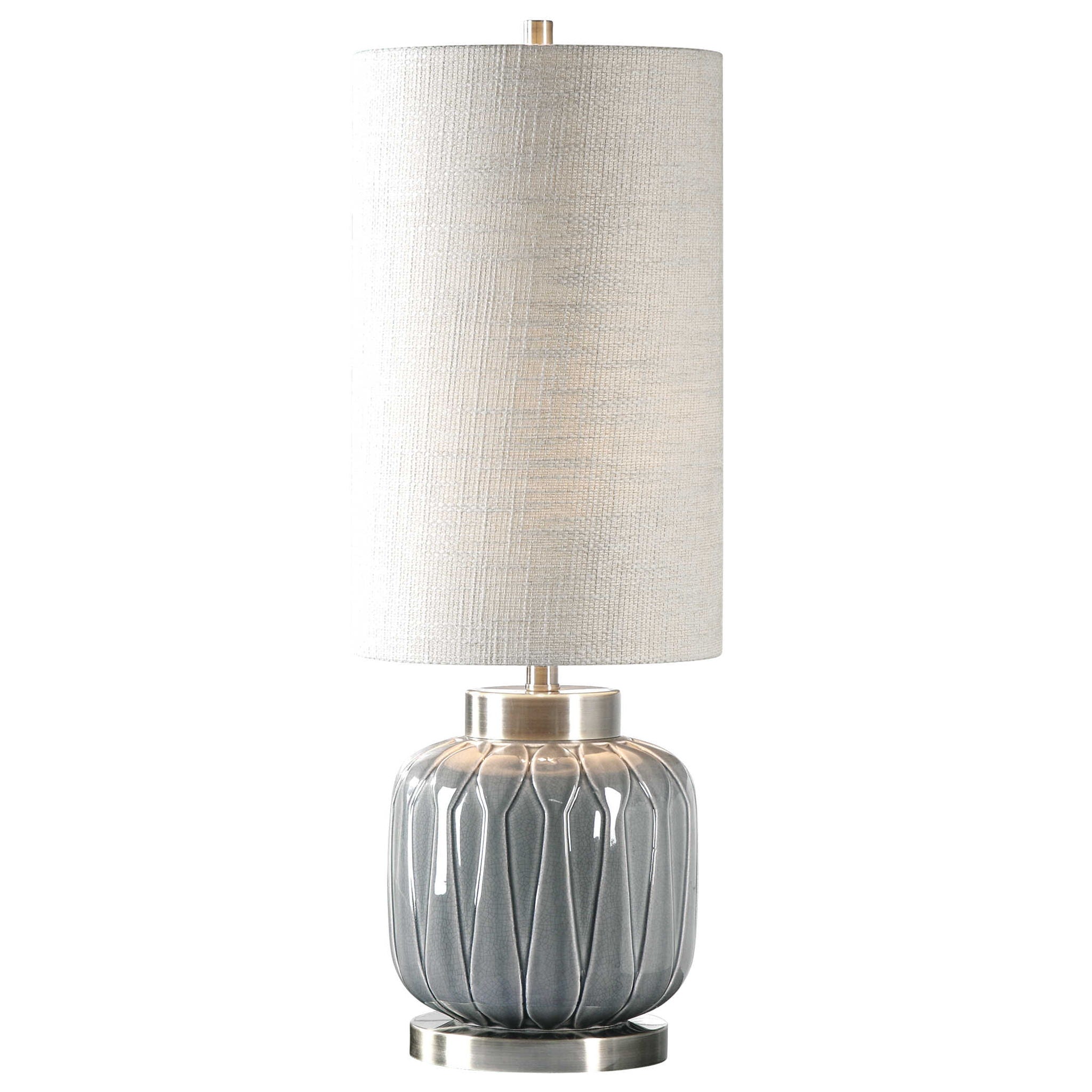 Zahlia – Ceramic Lamp – Aged Gray