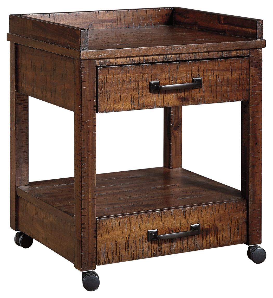 Baldridge – Printer Stand – Rustic Brown