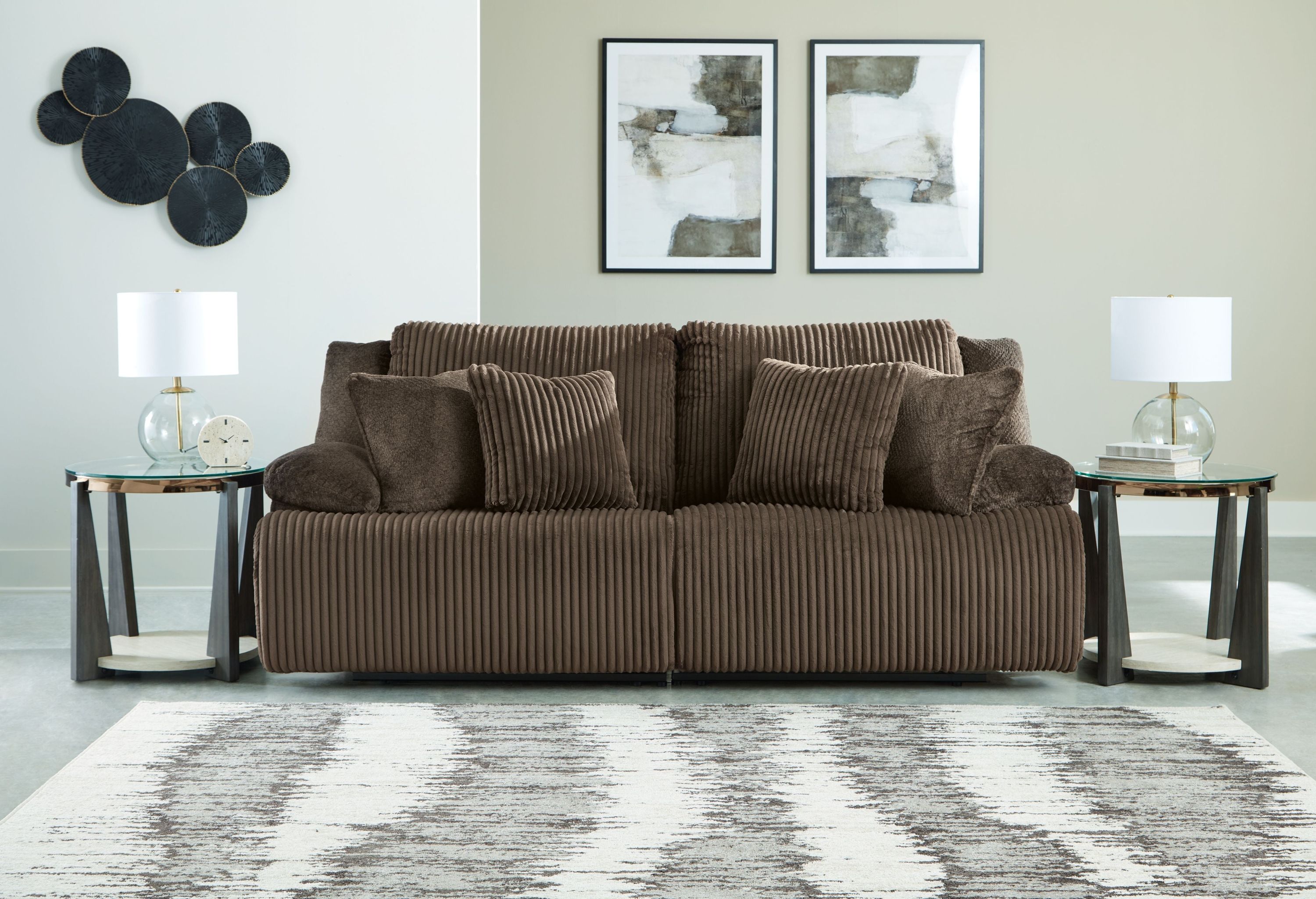 Top Tier - 2-Piece Sectional Reclining Loveseat - Chocolate - Image 3