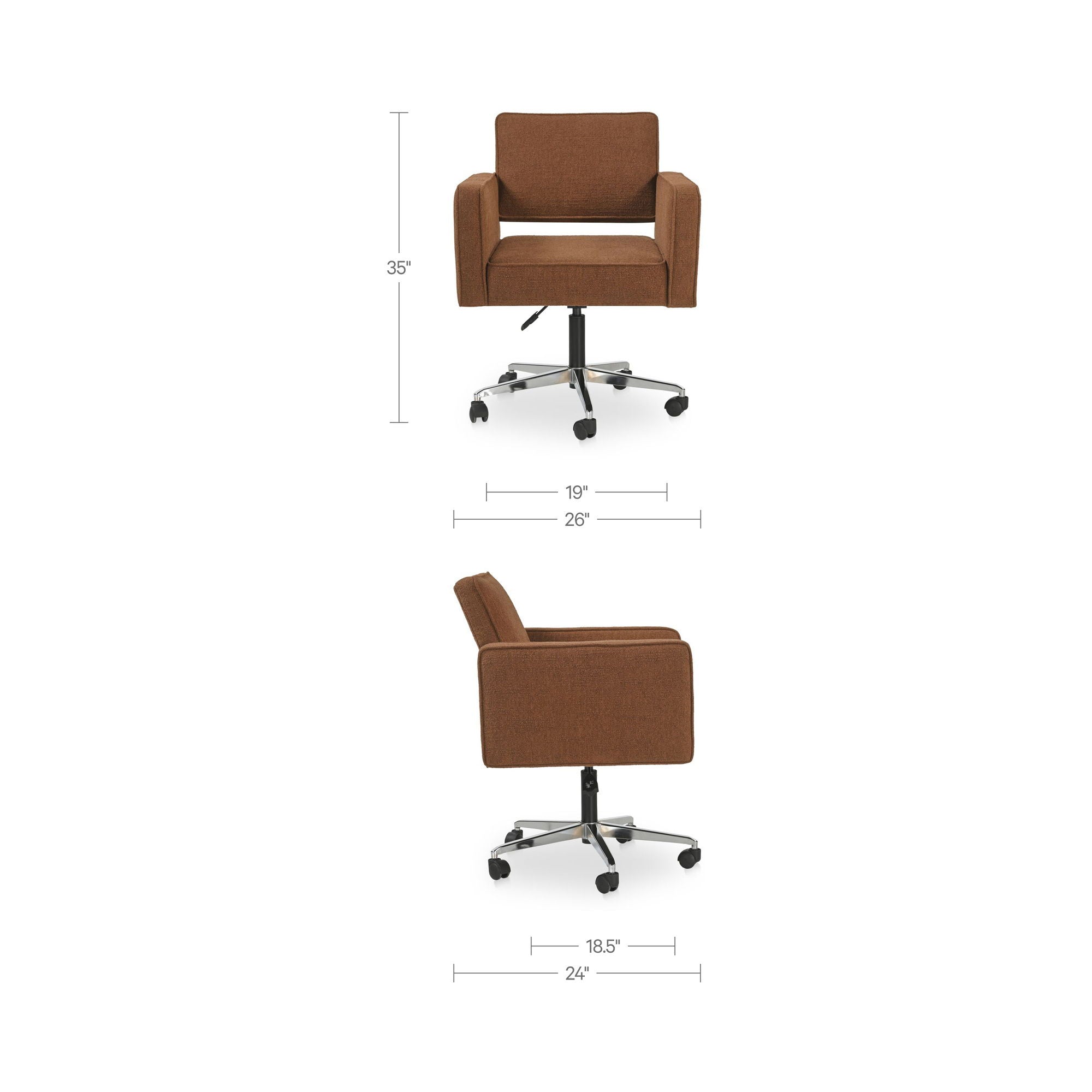 Harris - Office Chair - Burgundy - Image 2
