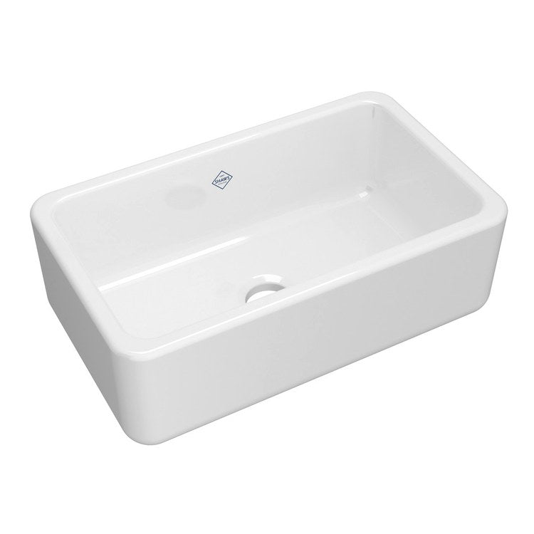 Kitchen Sink Lancaster 30 x 18 Inch 1 Bowls Apron Front 1 Hole White Farmhouse Rectangle Fireclay