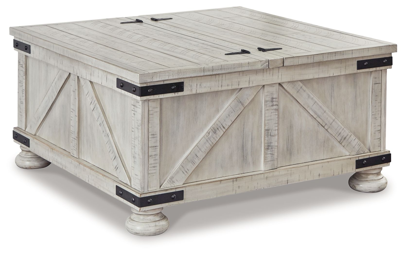 Carynhurst - Cocktail Table with Storage - Whitewash - Image 1