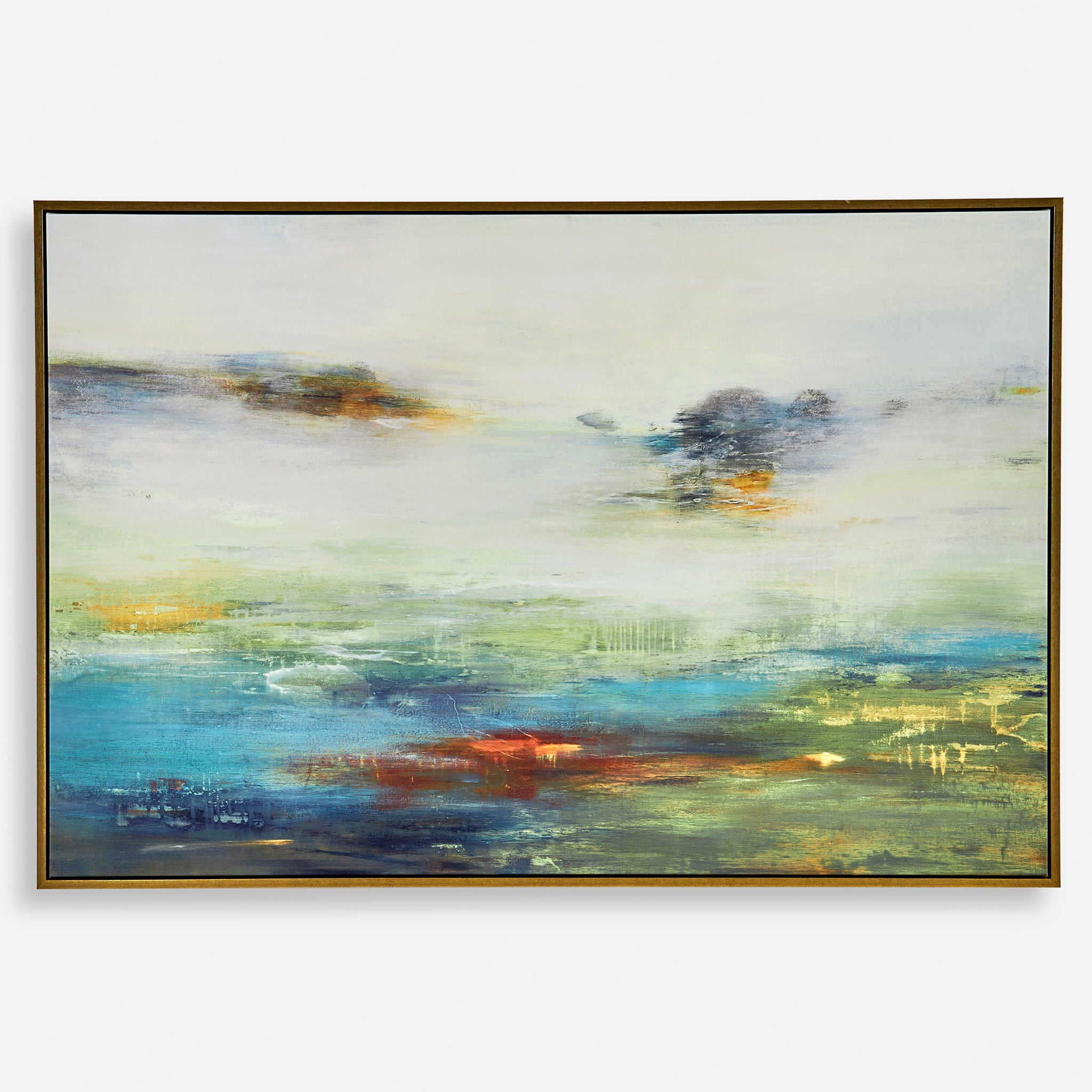 Textured - Land Framed Landscape Art - Gray - Image 1