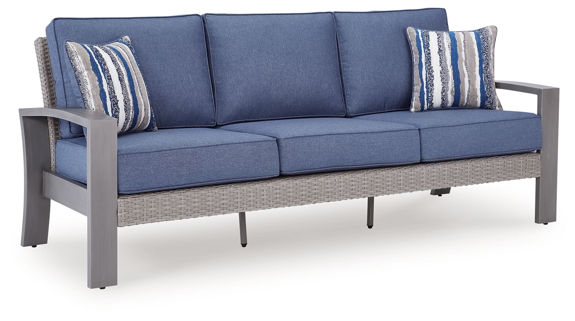 Half Moon Beach – Sofa With Cushion – Blue / Gray