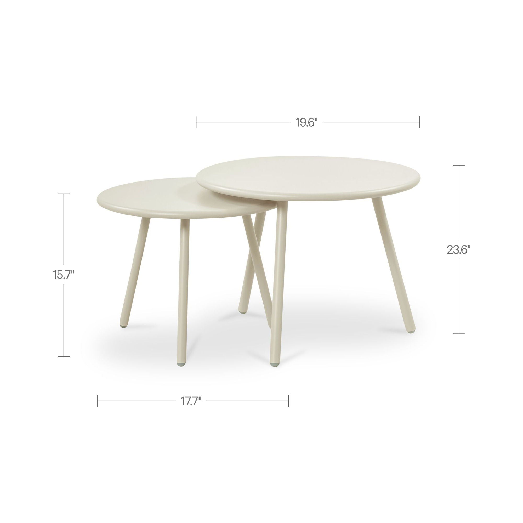 Kari - Outdoor Nesting Coffee Table - Cream / White - Image 2