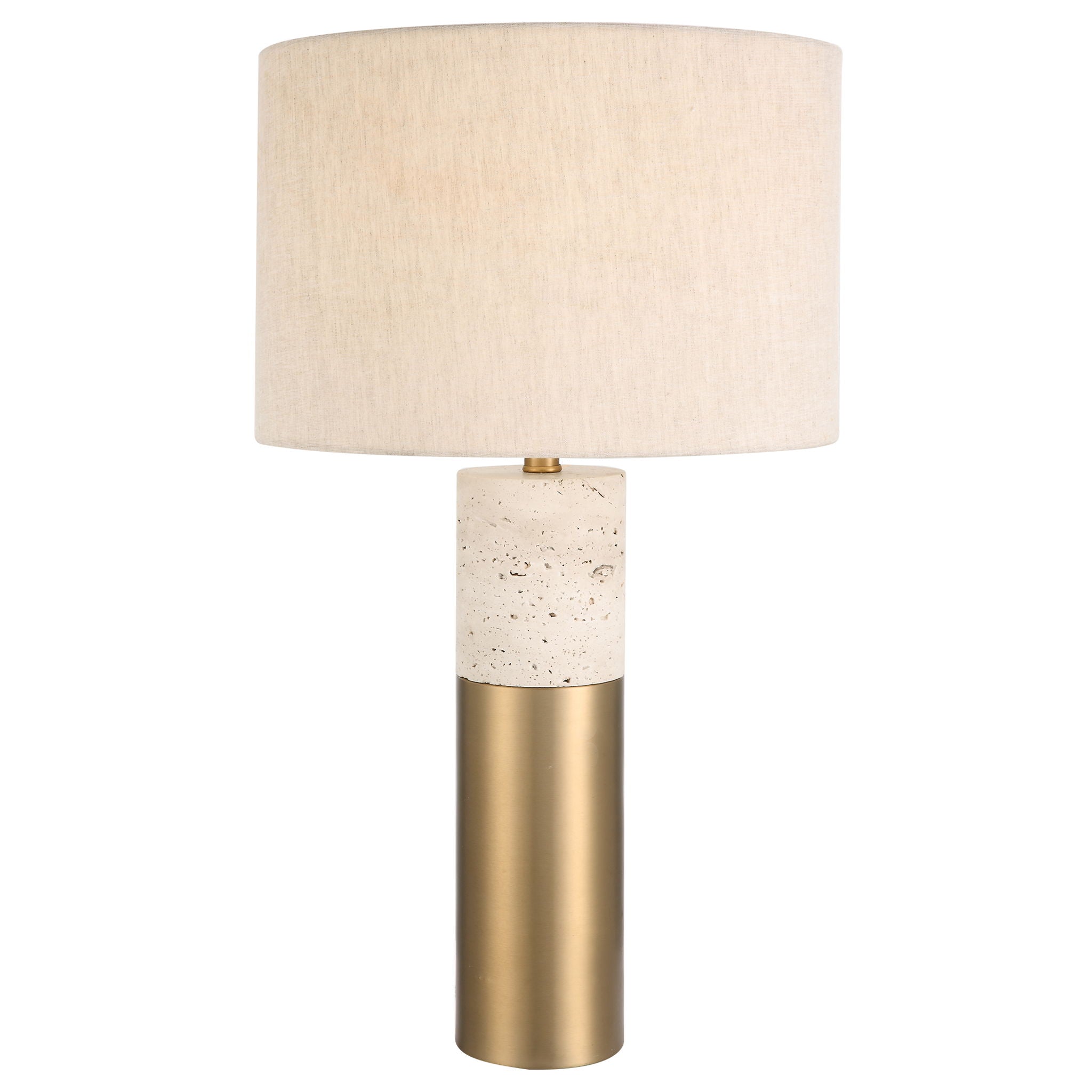 Gravitas - Elegant Brass & Stone Lamp - Image 1