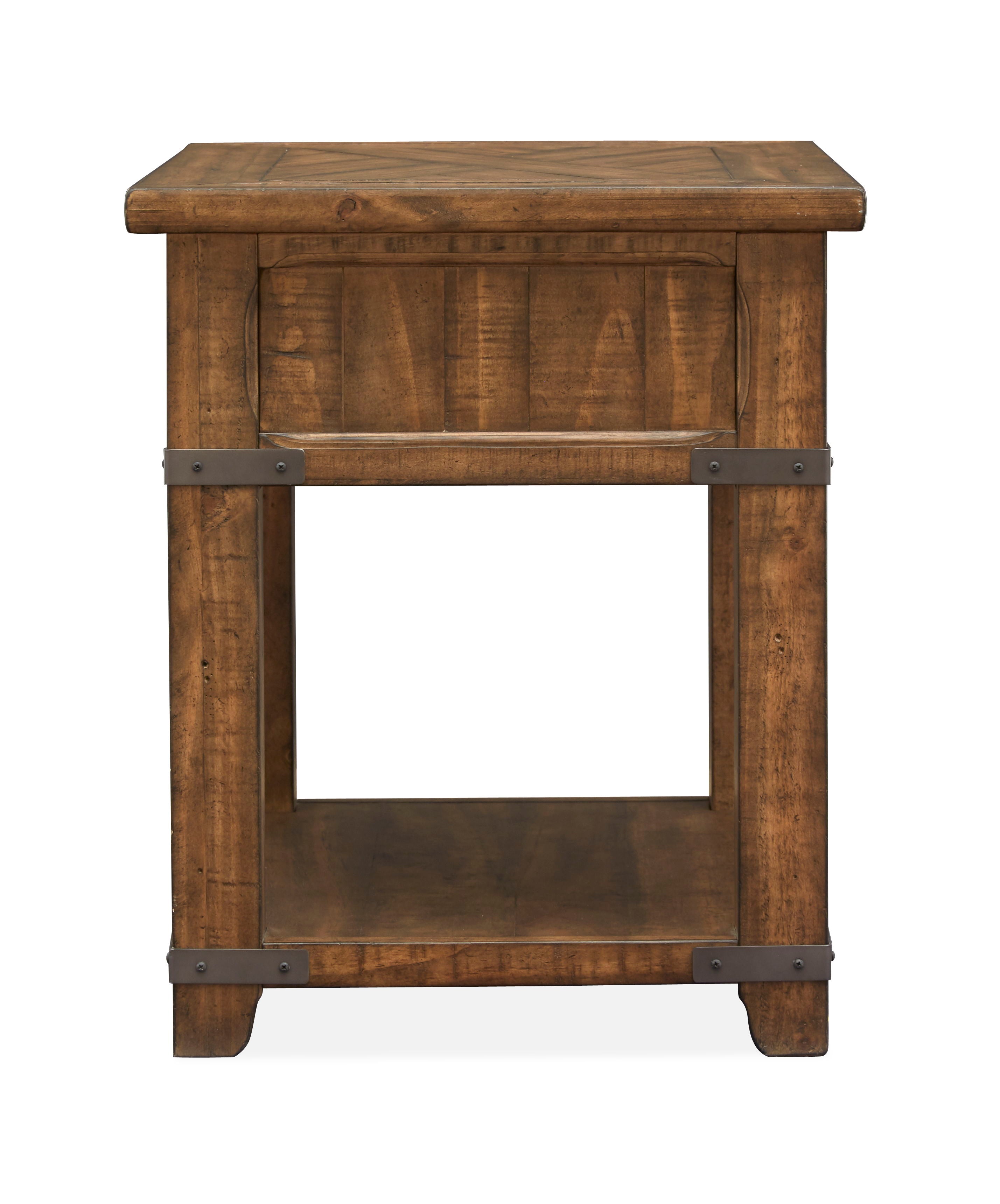 Chesterfield - Rectangular End Table - Farmhouse Timber - Image 3