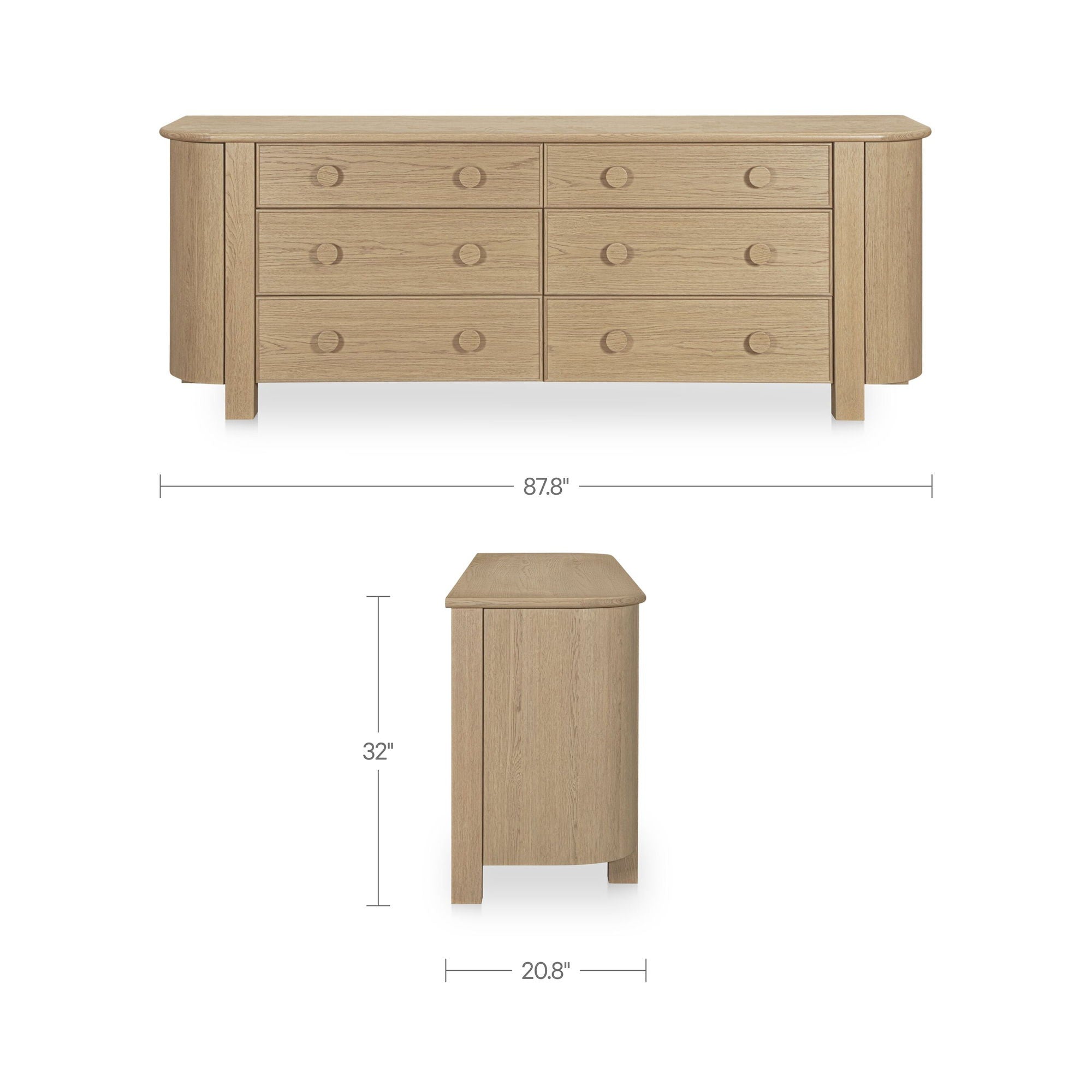 Loren - 6 Drawer Dresser - Natural - Image 2