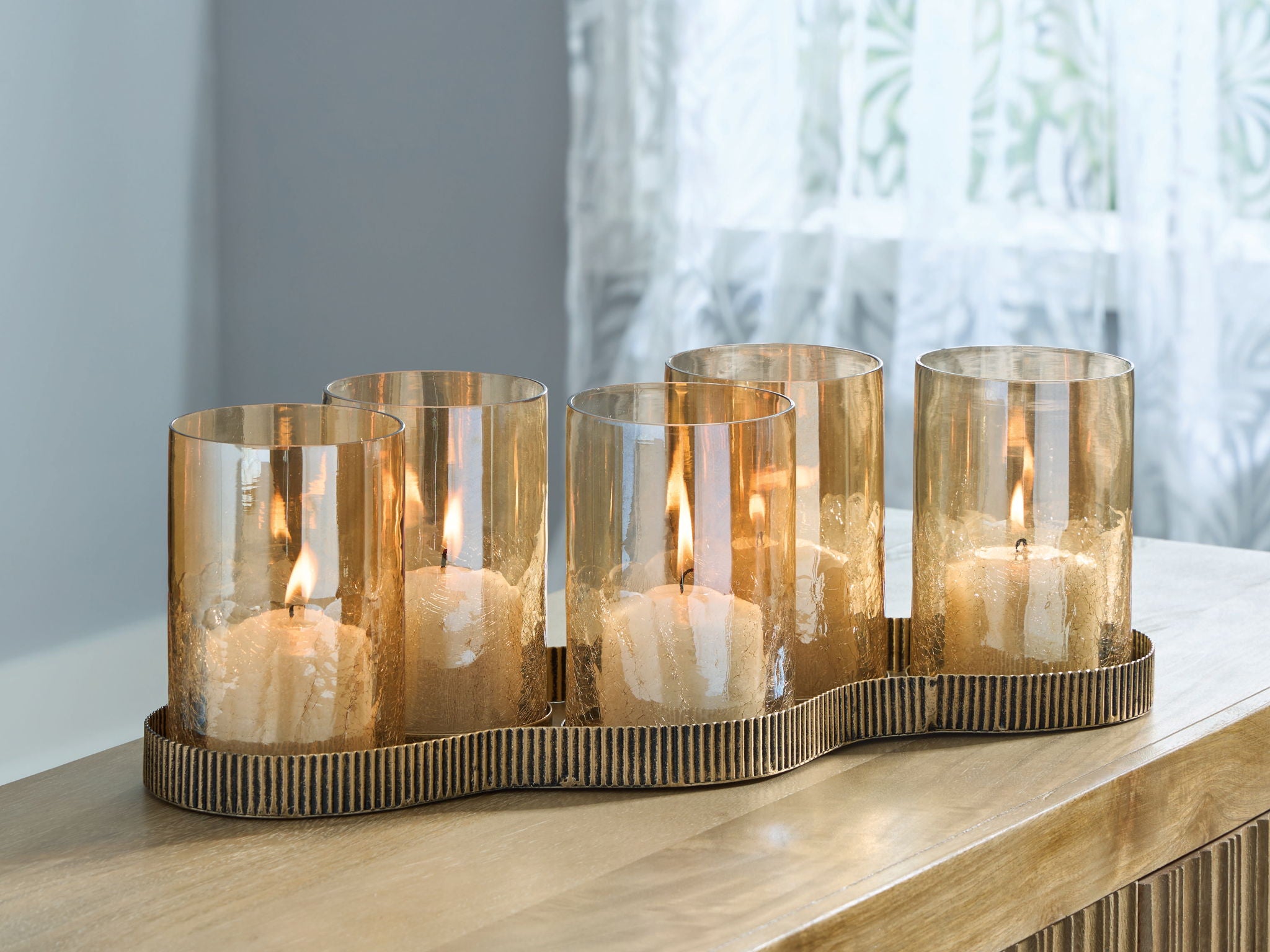 Evereton - Candle Holder - Antique Gold Finish - Image 3