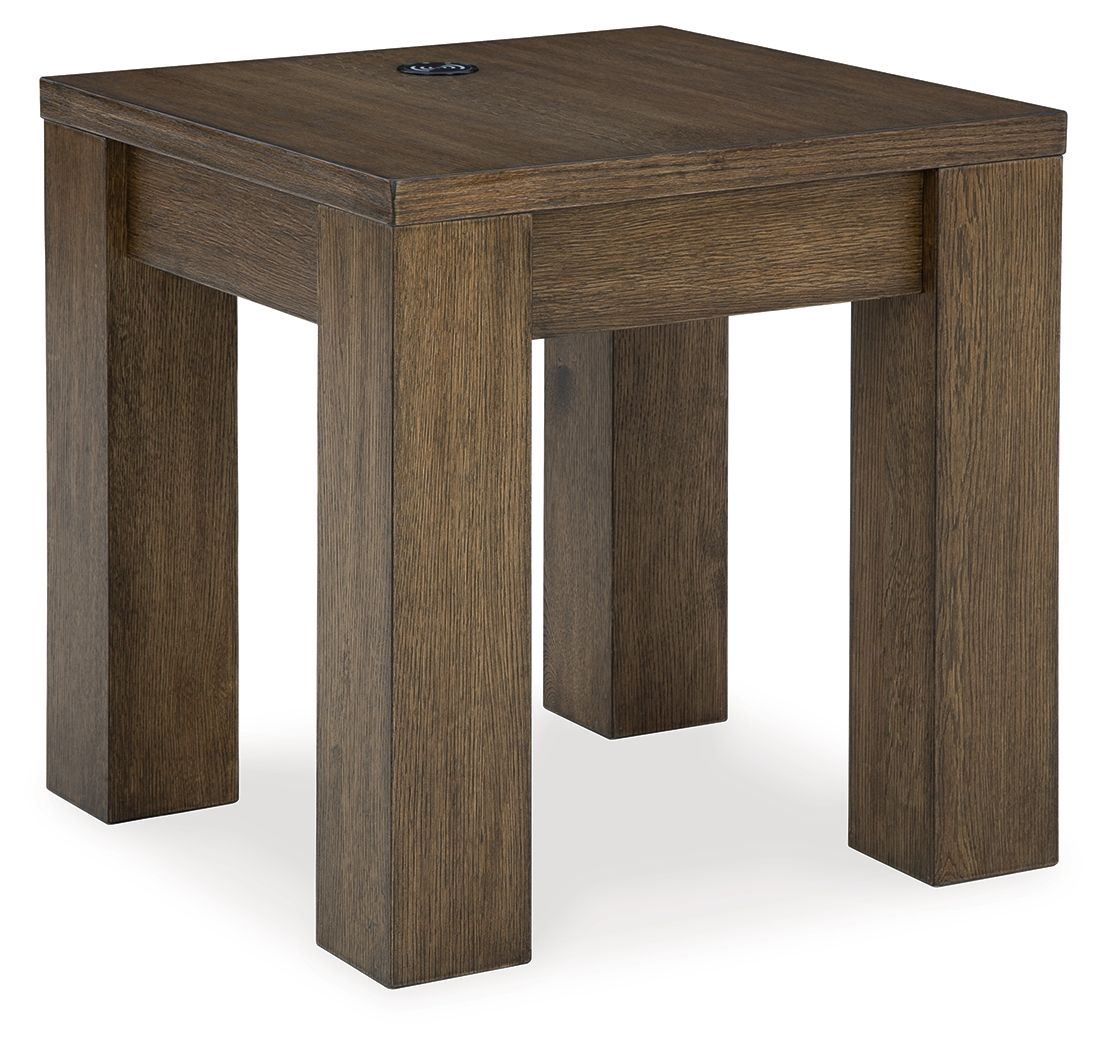 Rosswain – Square End Table – Warm Brown