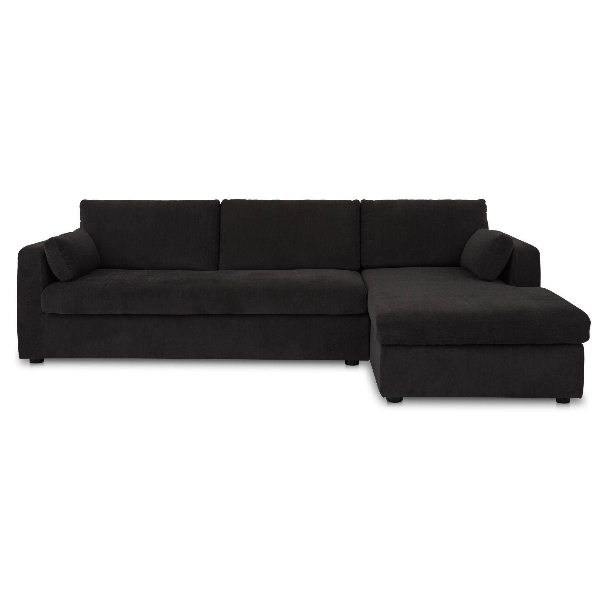 Burrow – Sleeper Sectional With Right Storage Chaise – Black