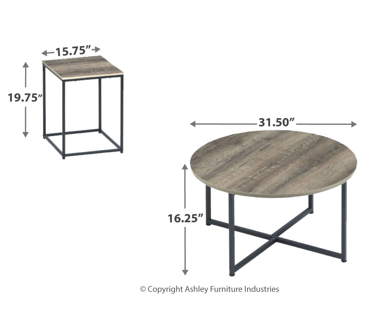Wadeworth - Occasional Table Set (Set of 3) - Brown / Beige - Image 3