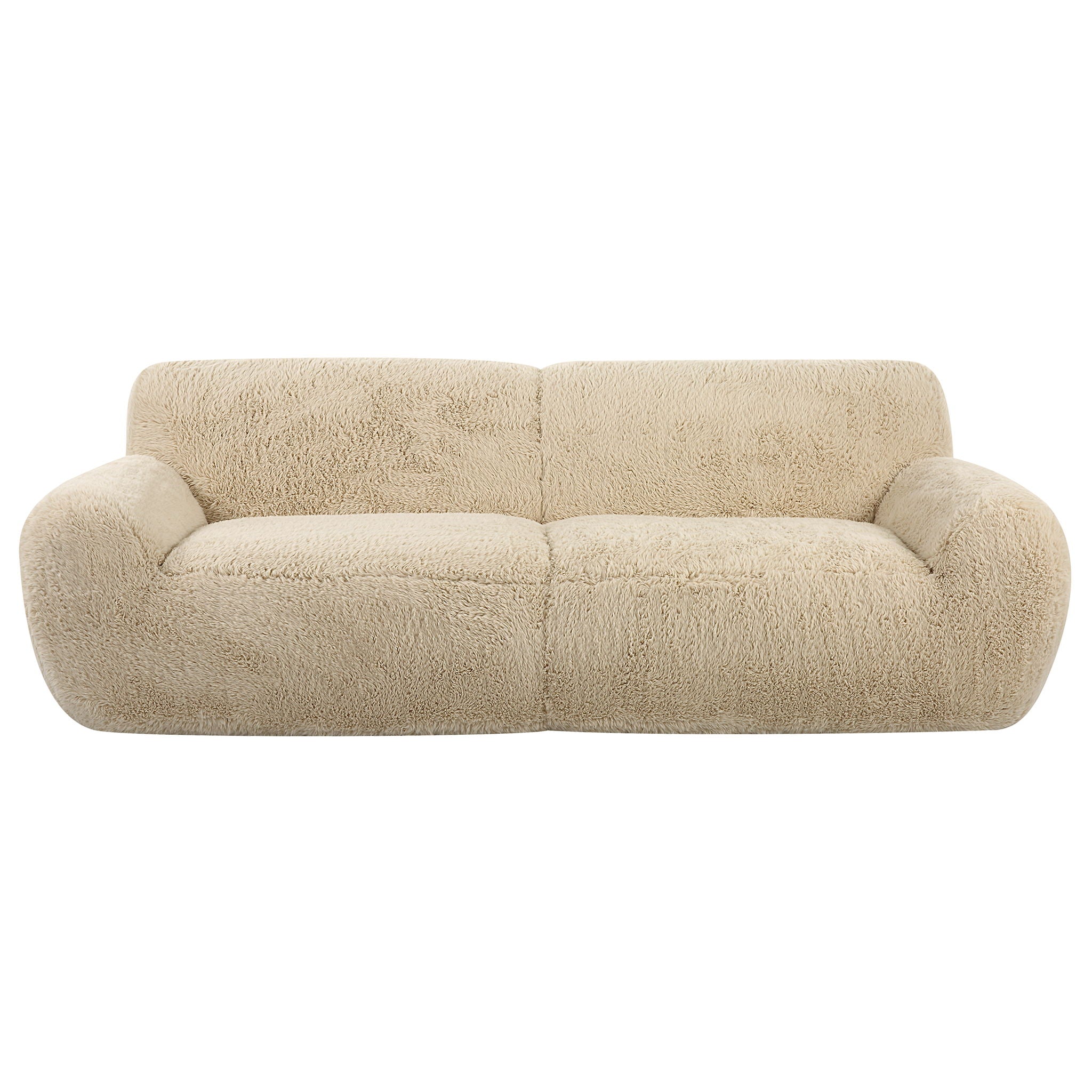 Abide – Rounded Sheepskin Sofa – Beige