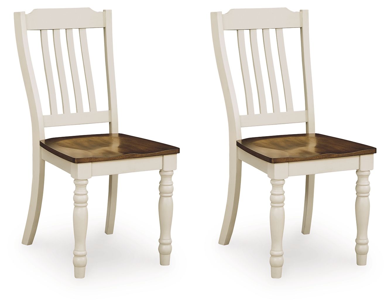Wirloni - Dining Room Side Chair (Set of 2) - Antique White / Brown - Image 1