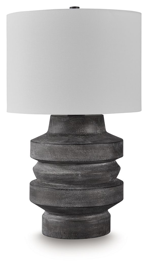 Wahida - Poly Table Lamp - Distressed Black - Image 1