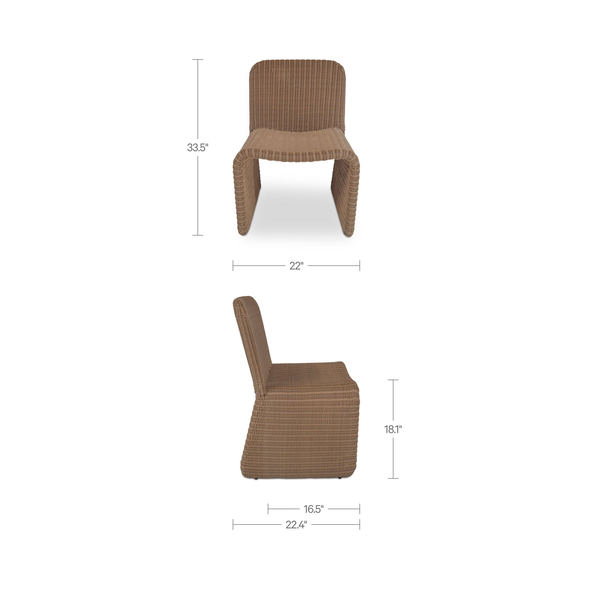 Ella - Outdoor Dining Chair (Set of 2) - Natural - Image 2