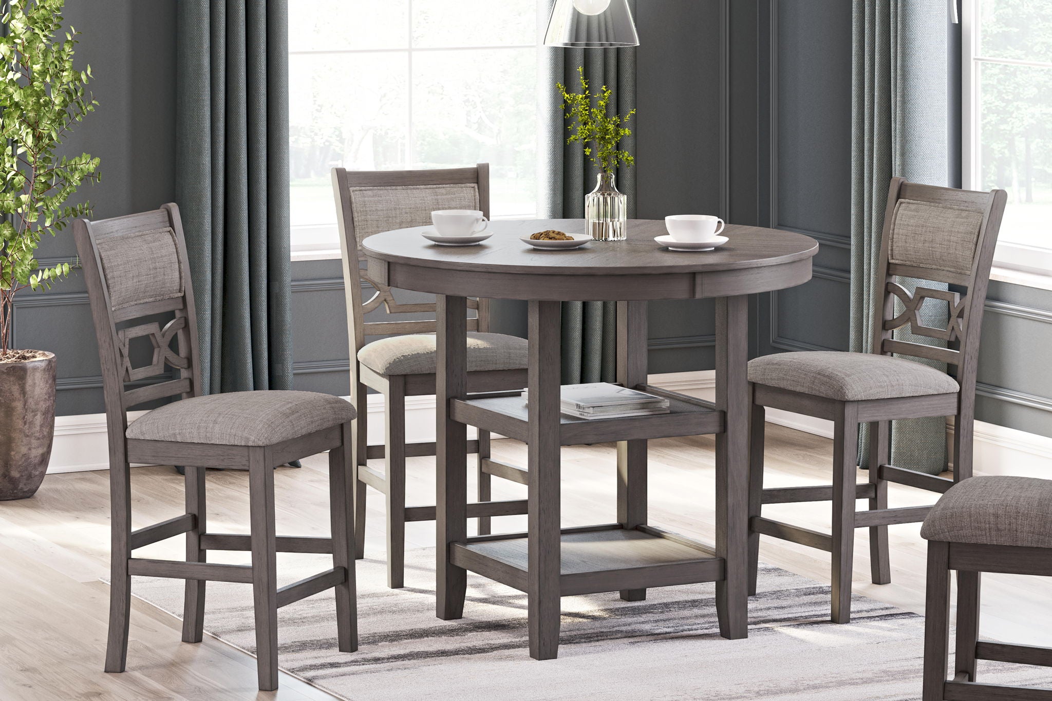Wrenning - Drm Counter Table Set (Set of 5) - Gray - Image 3