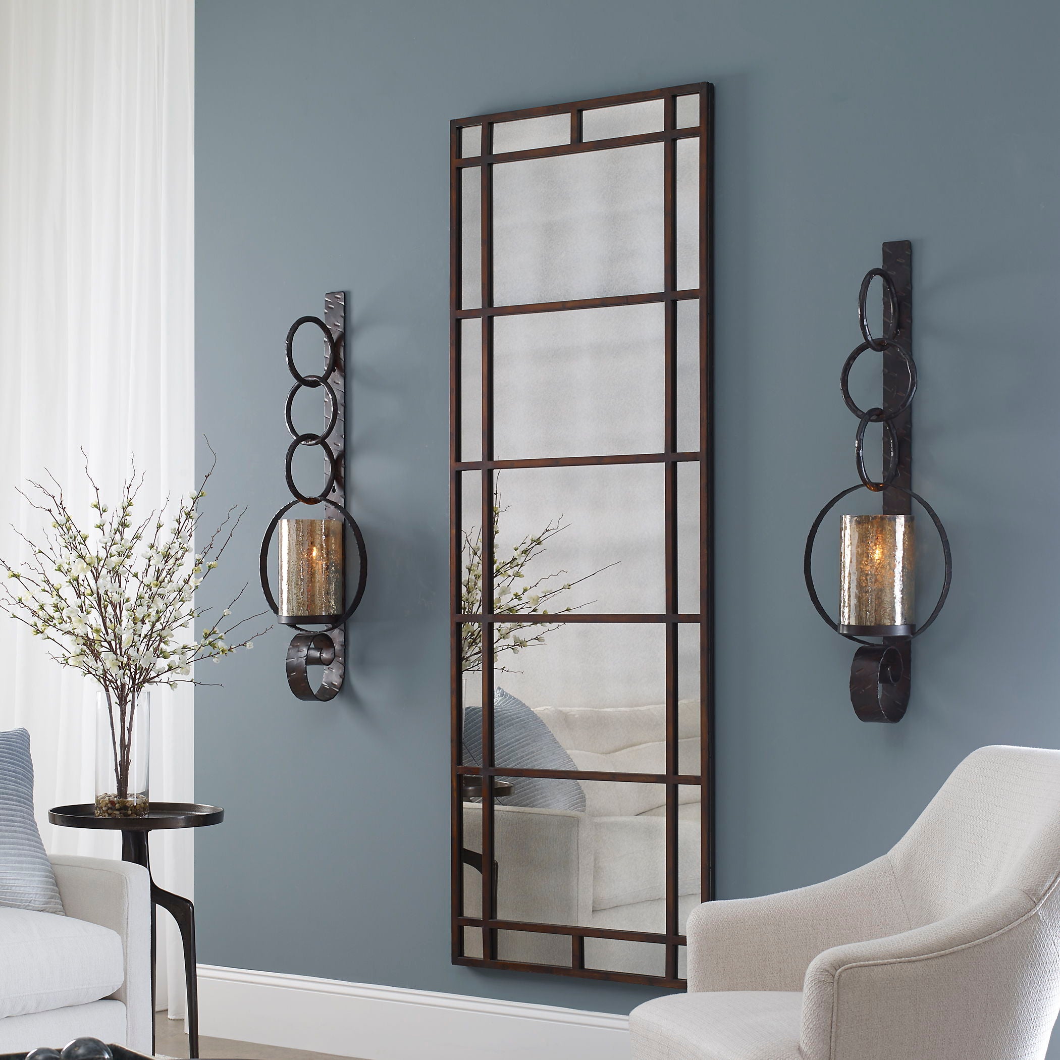 Falconara - Metal Wall Sconce - Dark Brown - Image 3