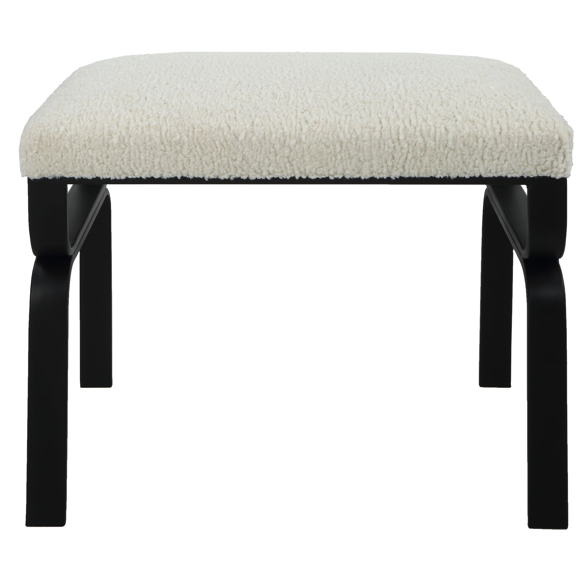Diverge – White Shearling Small Bench