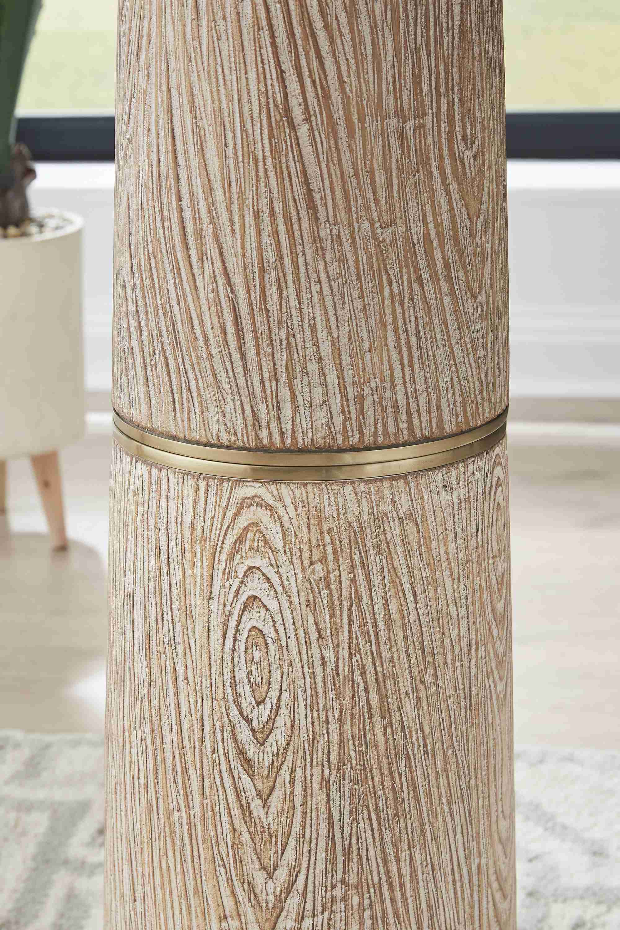 Gasparleigh - Poly Floor Lamp - Brown / Gold Finish - Image 3