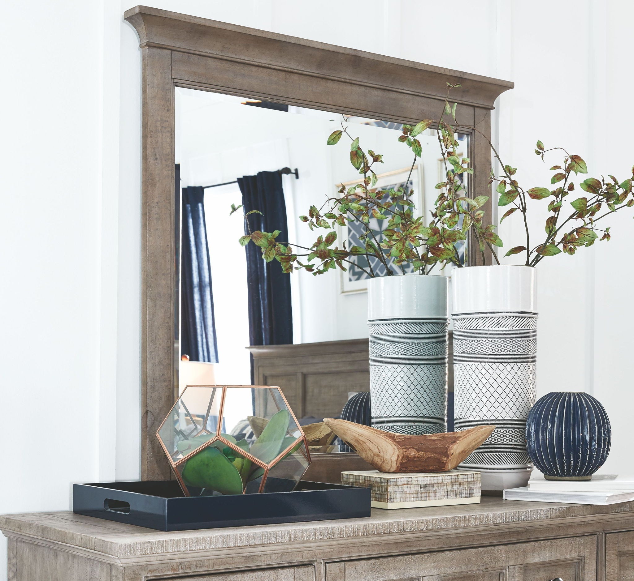 Paxton Place - Wood Landscape Mirror - Dove Tail Gray - Image 2